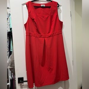 Elegant Red Sleeveless Dress